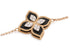 18kt rose gold diamond Princess Flower black jade bracelet